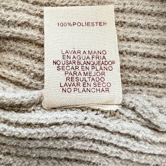 Mock Turtleneck Taupe Sizes S,M & L Chic Extra Long Sleeve - Picture 13 of 14